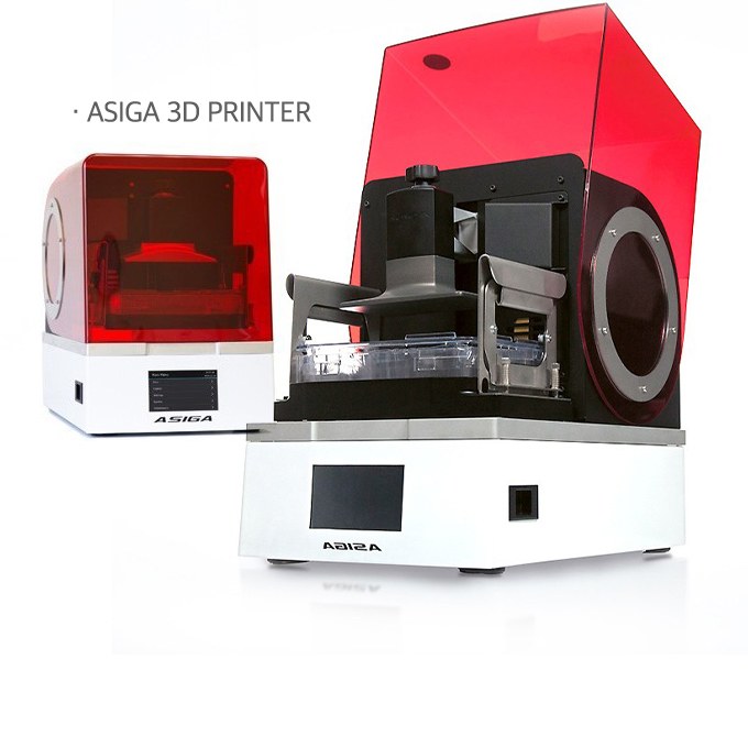 Asiga 3D printers used in the clinic's in-house digital dental laboratory